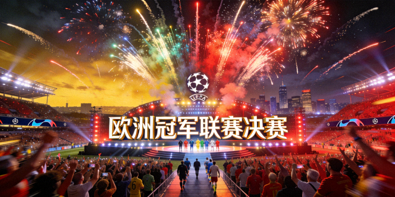 欧洲冠军联赛决赛盛大赛前开幕式与烟花表演